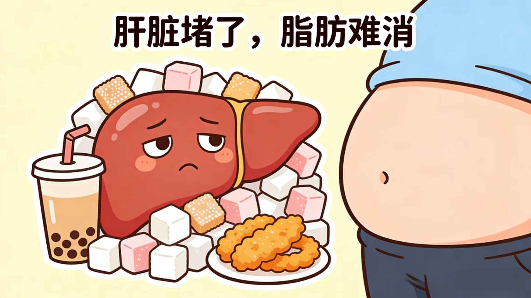 顽固腹部脂肪减不掉?可能是肝脏代谢不畅,10个信号对照自查 顽固腹部脂肪减不掉?可能是肝脏代谢不畅,10个信号对照自查